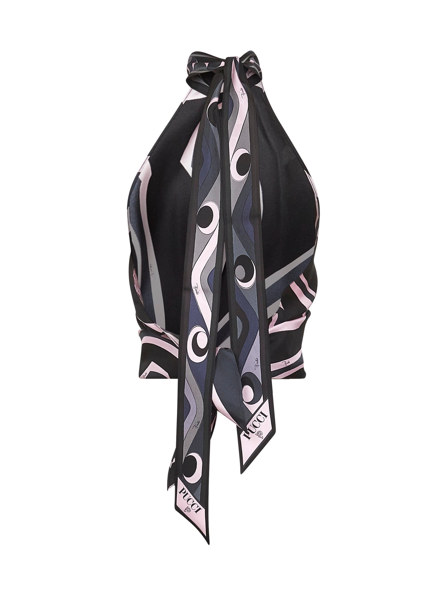Labirinto print silk twill top