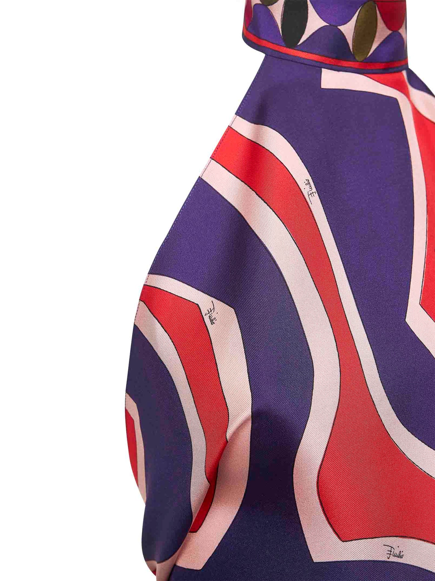 Labirinto print silk twill top