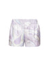Lavender Orchidee print silk shorts