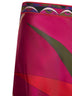 Gonna foulard in twill di seta stampa Hawaii