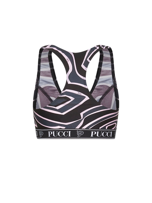 Labirinto print lycra sports top