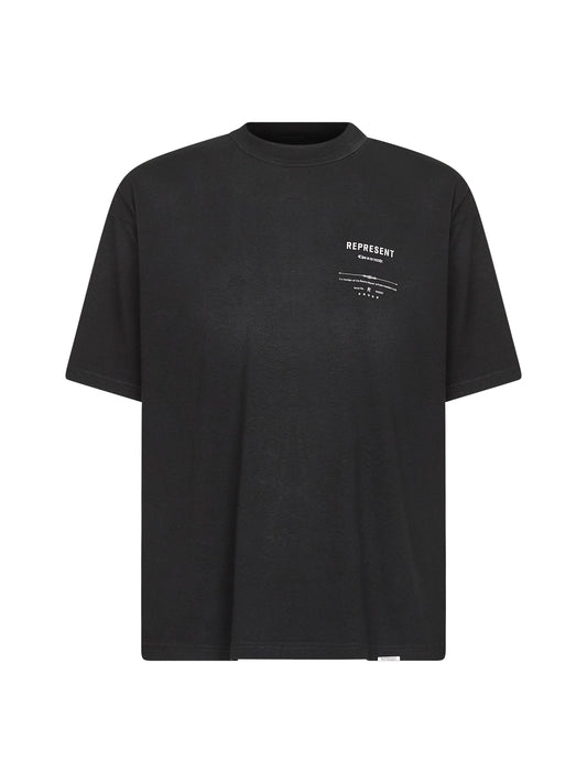 Stained black Revere Manor T-Shirt<BR/>