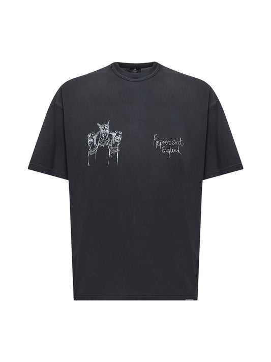 Black Hand Drawn Thoroughbred T-shirt