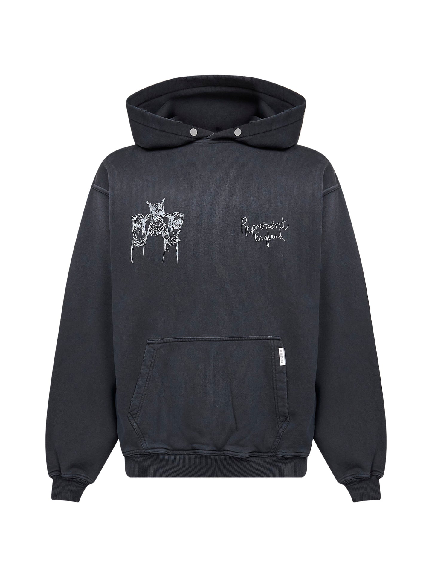 Black Hand Drawn Thoroughbred hoodie