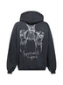 Black Hand Drawn Thoroughbred hoodie
