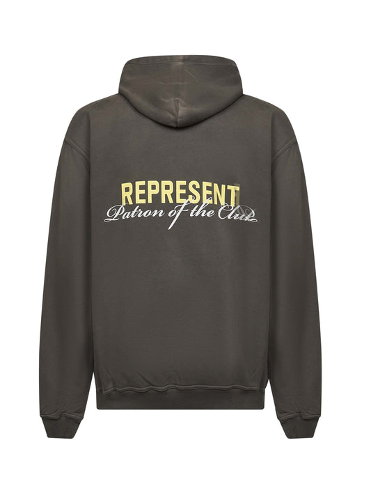 Washed olive Patron Of The Club hoodie