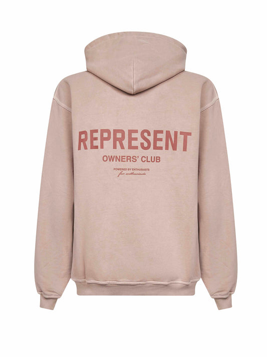 Dusty mauve Represent Owners Club hoodie<BR/>