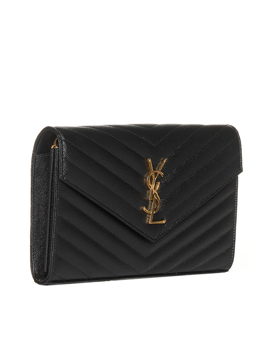 Pochette Cassandre classica in pelle grain de poudre Saint Laurent