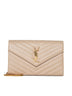 Clutch in pelle trapuntata con logo YSL
