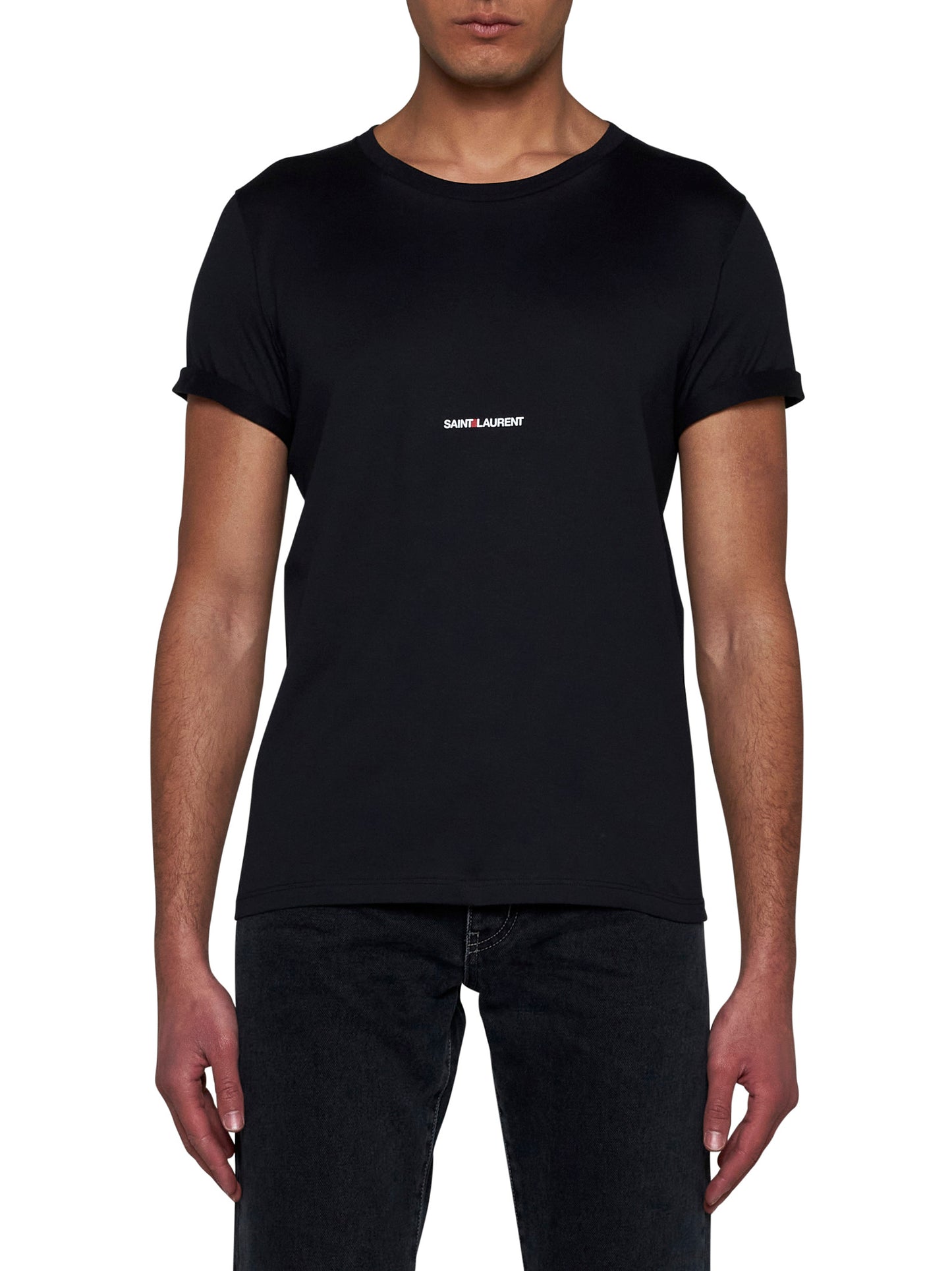 T-shirt in cotone con logo<BR/>
