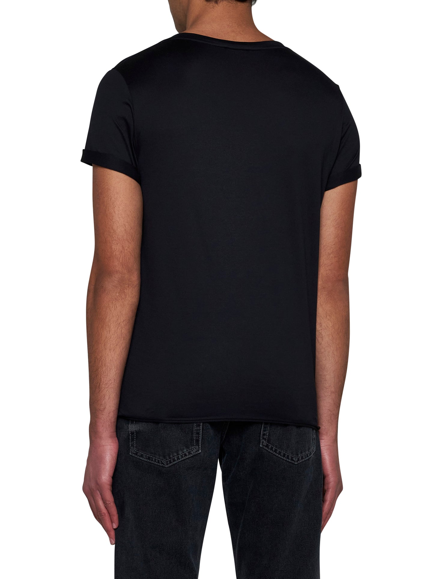 T-shirt in cotone con logo<BR/>