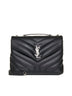 Borsa LouLou piccola in pelle con logo YSL