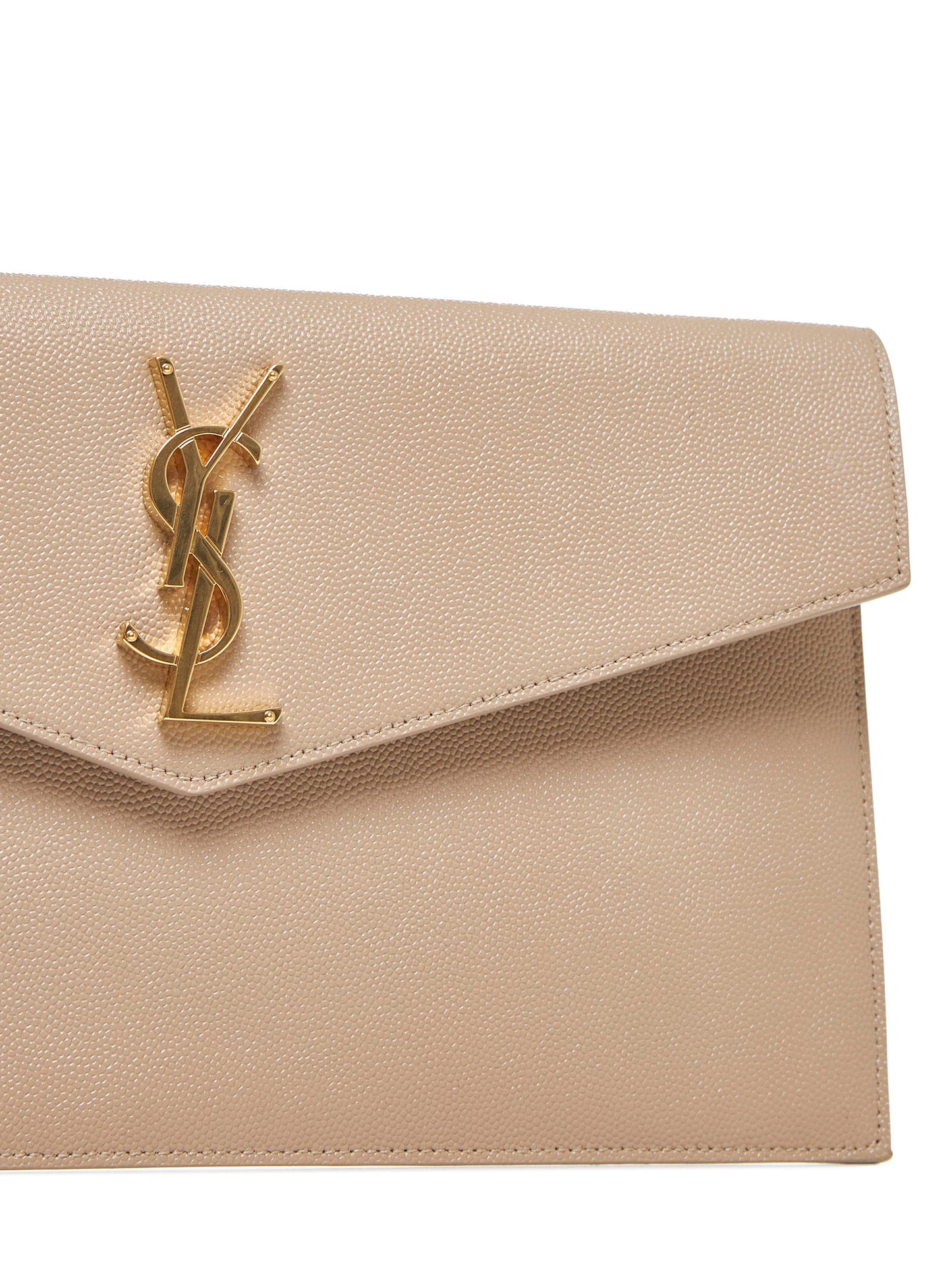Pochette UPTOWN in pelle goffrata grain de poudre