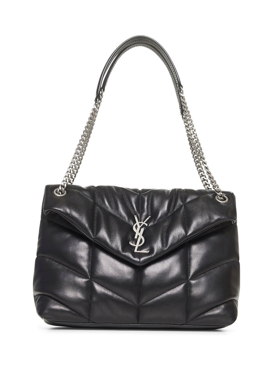 Borsa a spalla Puffer Media nera