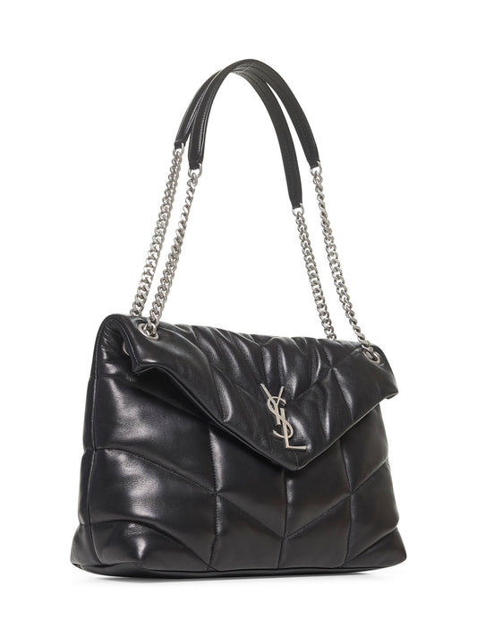 Borsa a spalla Puffer Media nera