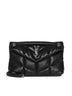 Puffer small YSL logo quilted leather bag