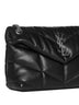 Puffer small YSL logo quilted leather bag