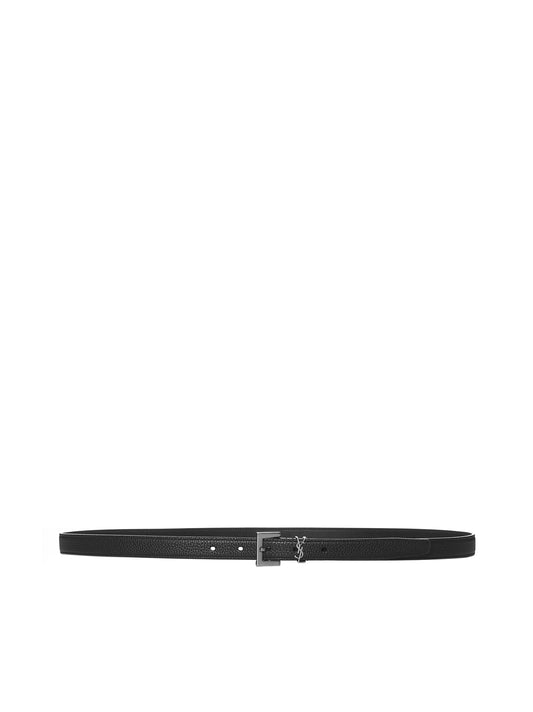 Cintura in pelle con logo YSL