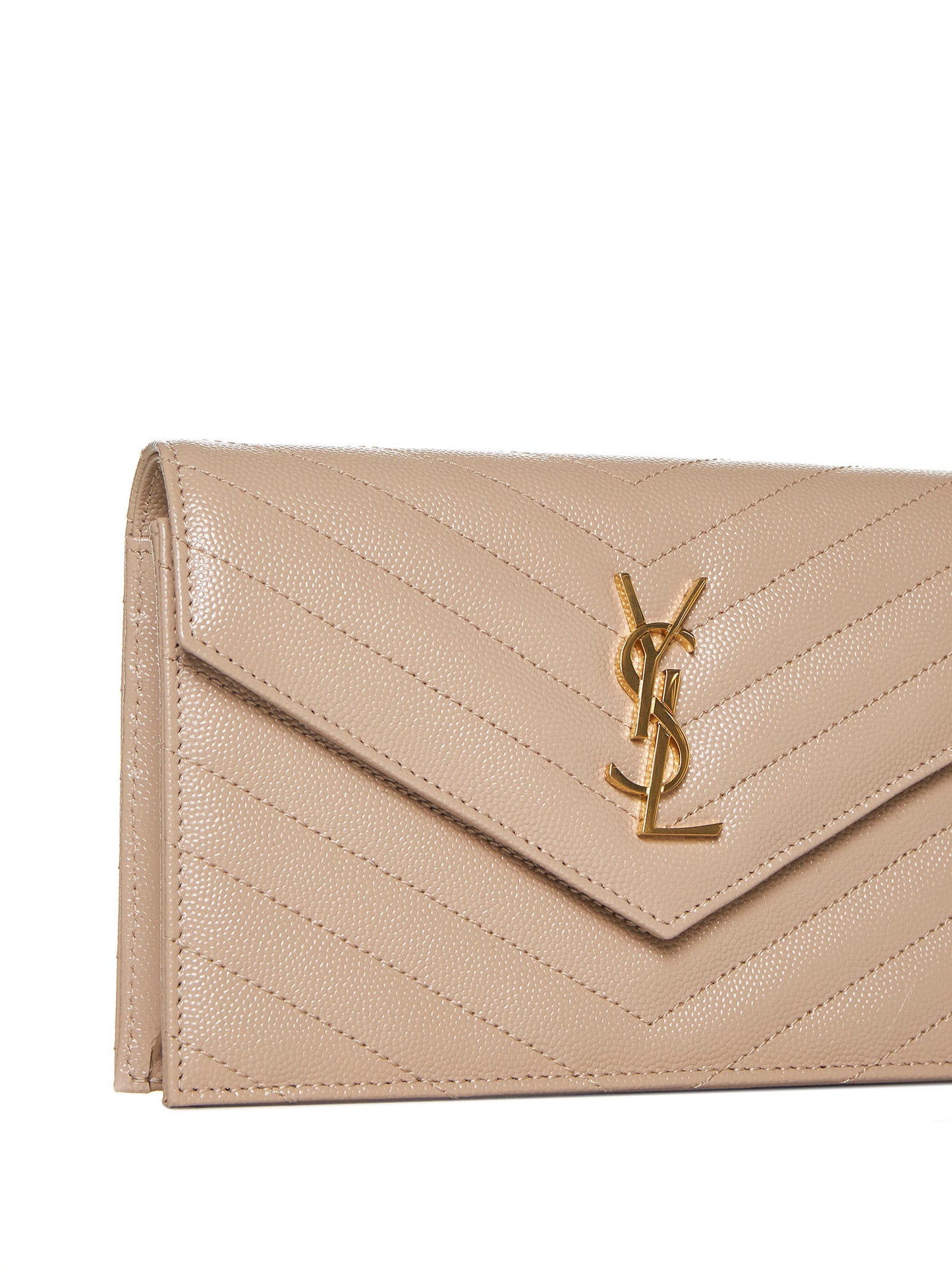 Classic Cassandre Chain Envelope Pouch in Grain de Poudre Leather