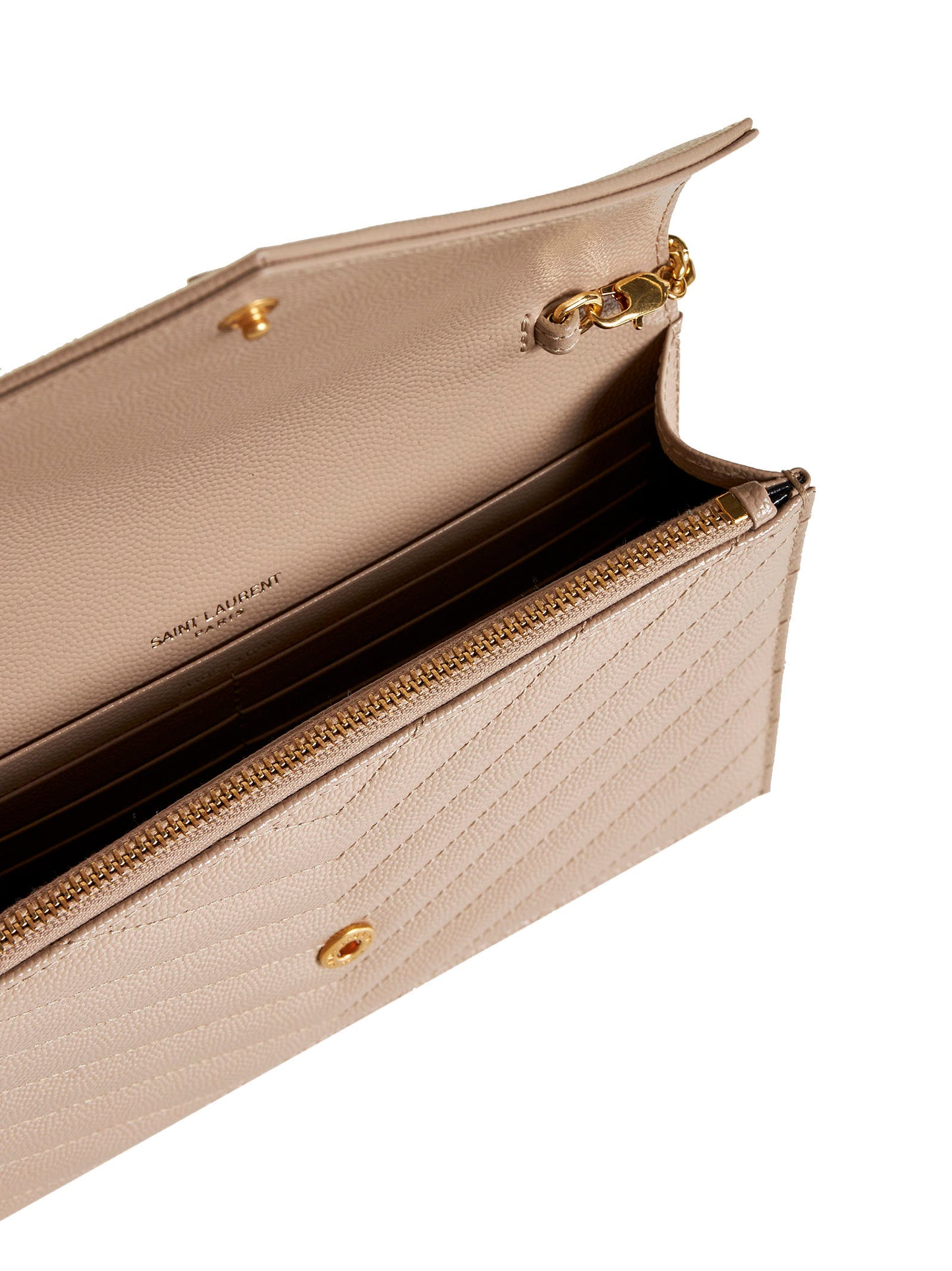 Classic Cassandre Chain Envelope Pouch in Grain de Poudre Leather