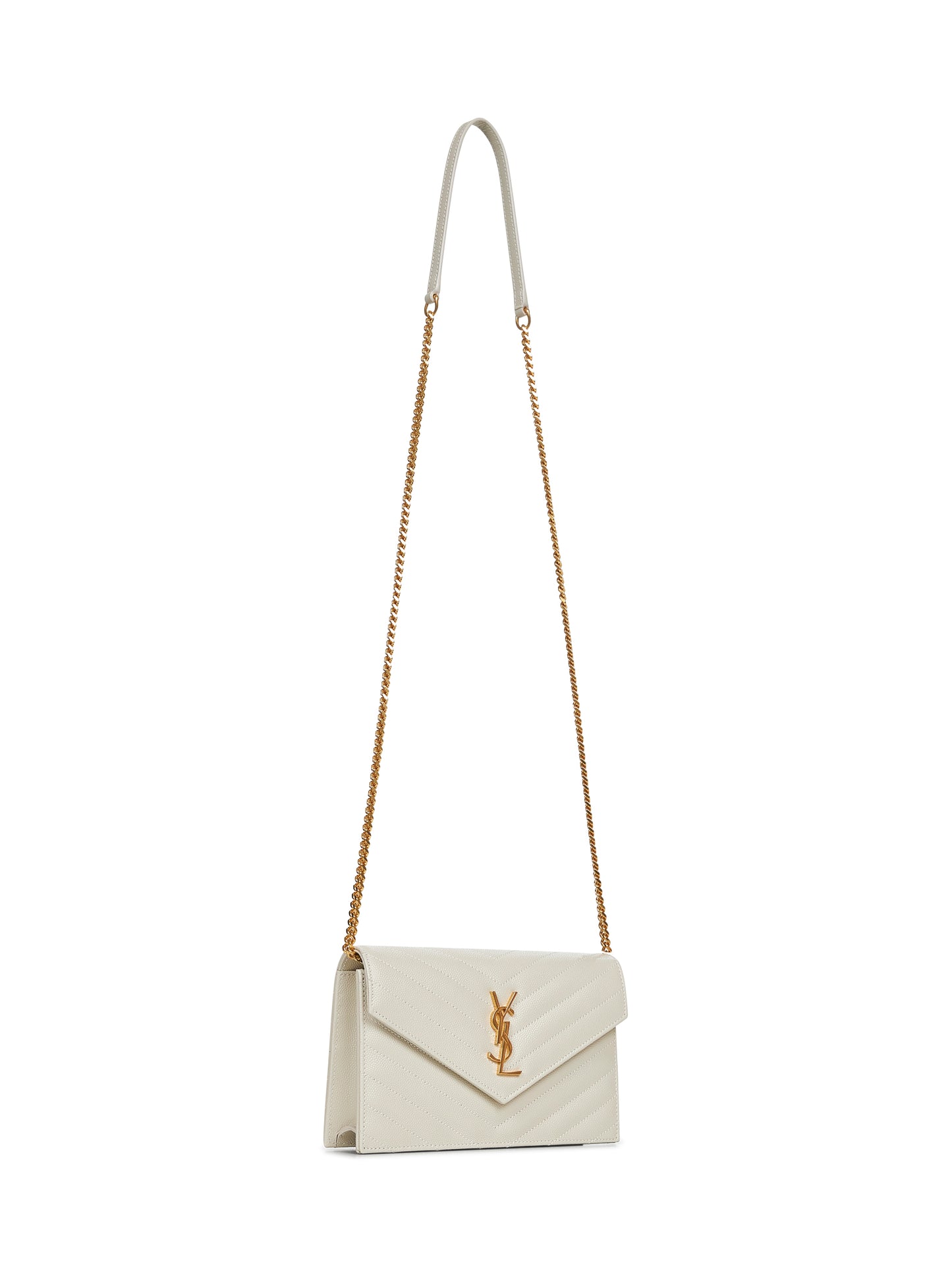 Pochette envelope con catena Cassandre avorio