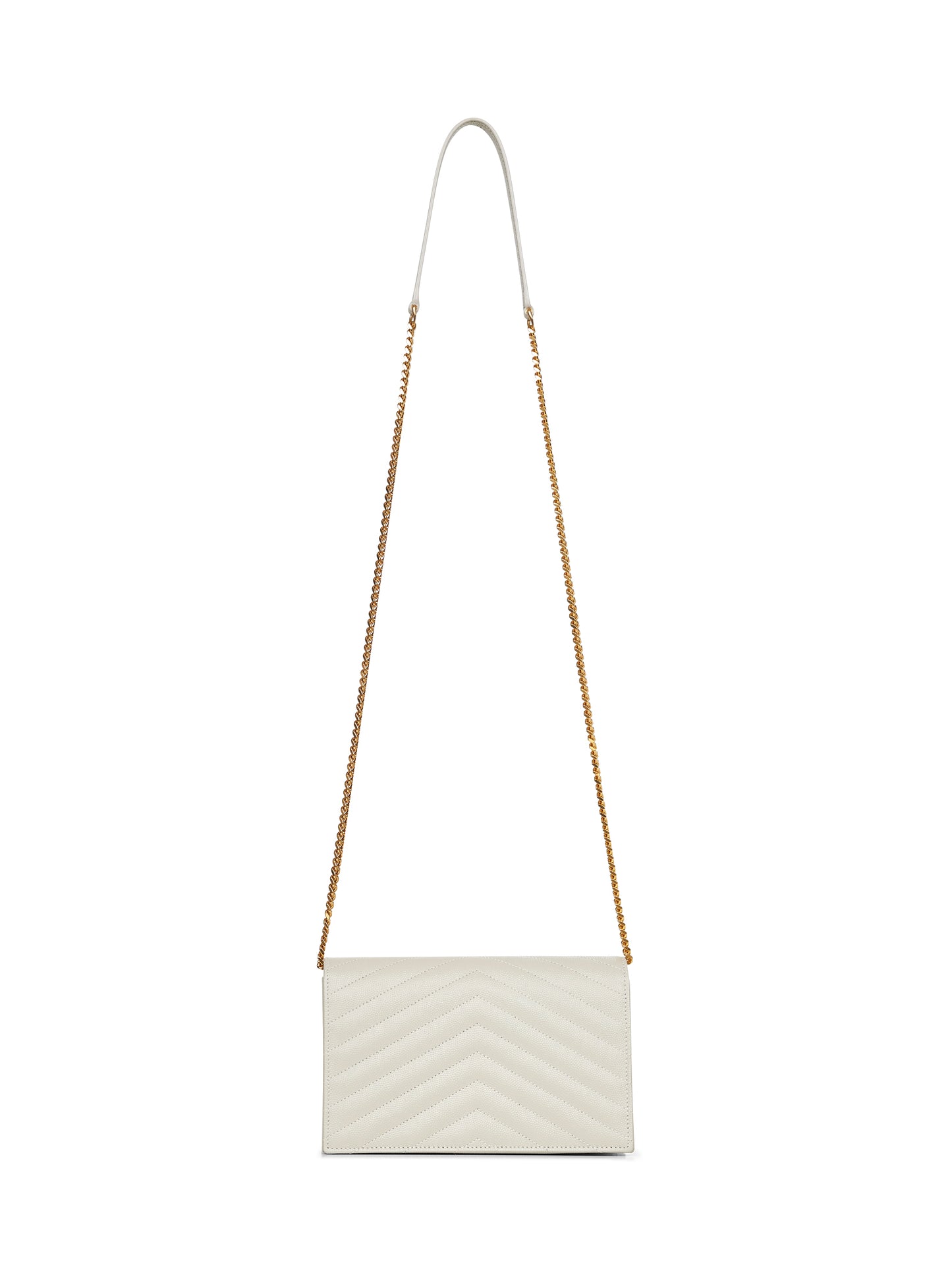Pochette envelope con catena Cassandre avorio