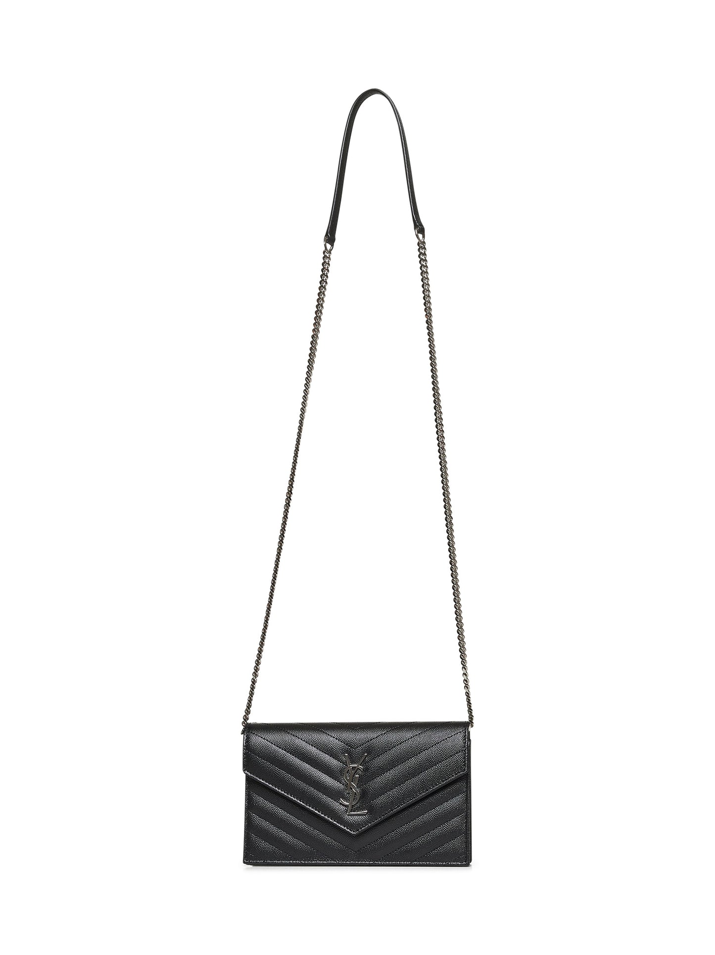 Pochette envelope with classic cassandre chain in grain de poudre leather