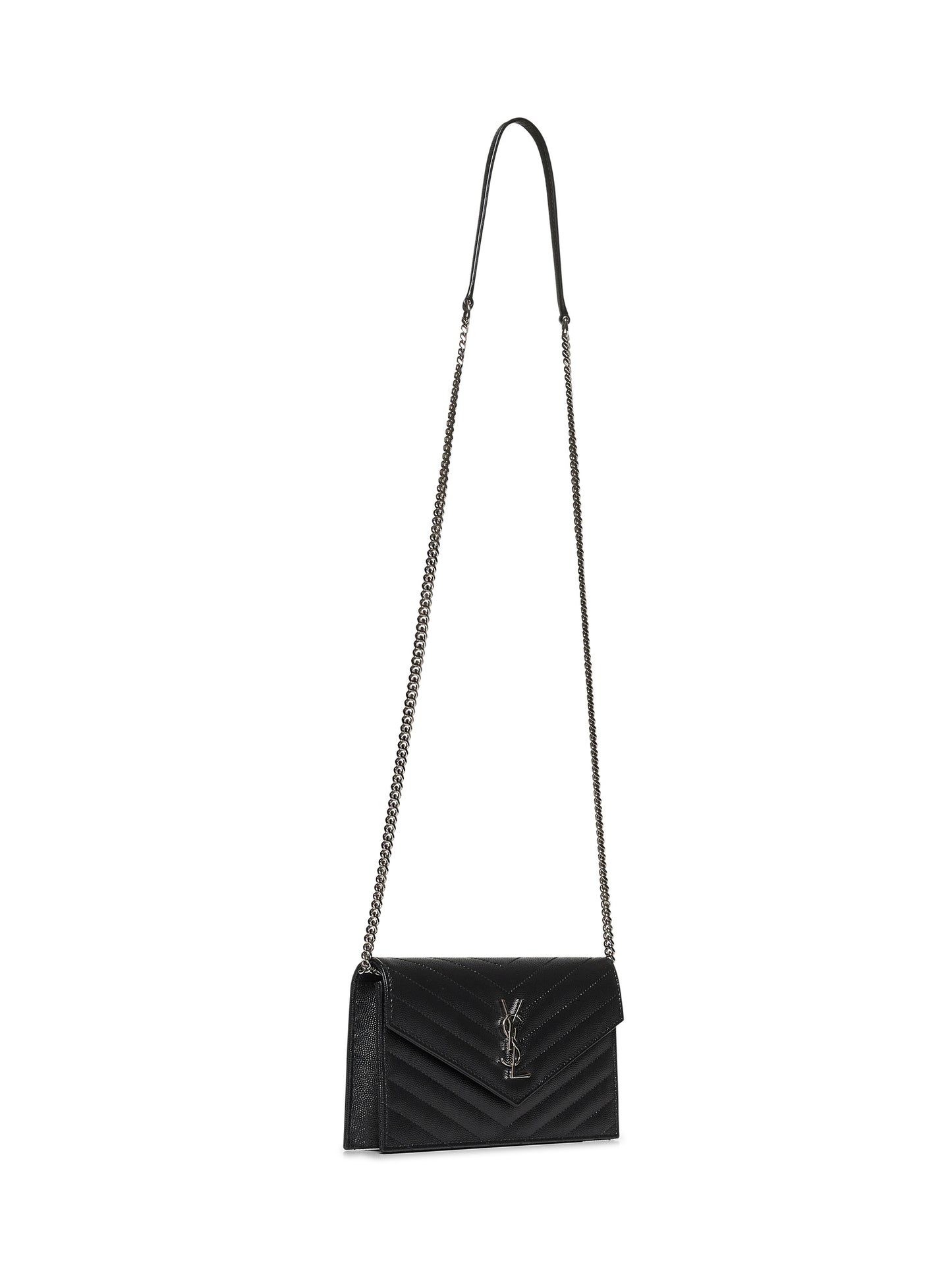 Pochette envelope with classic cassandre chain in grain de poudre leather