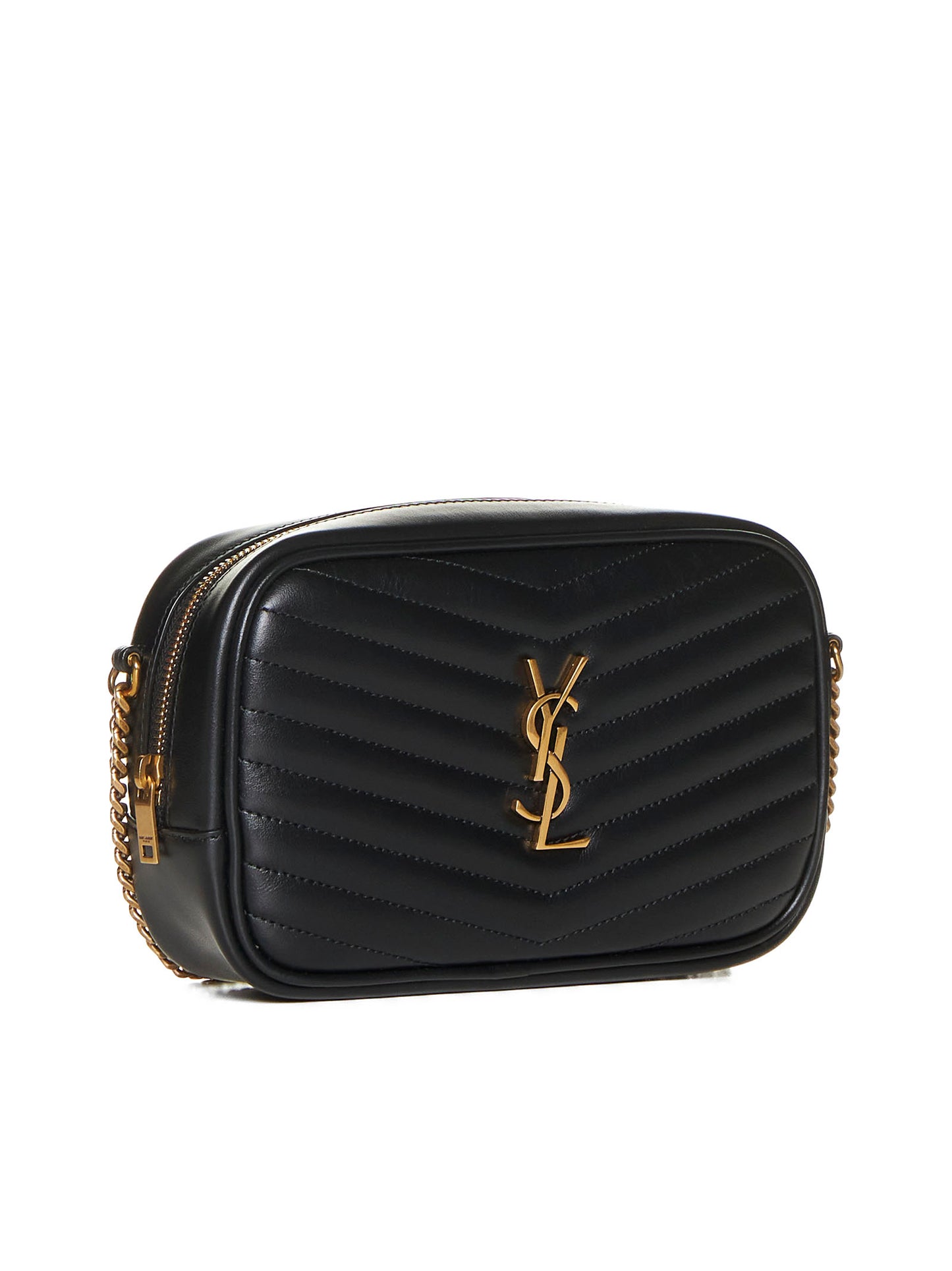 Borsa mini in pelle con logo YSL