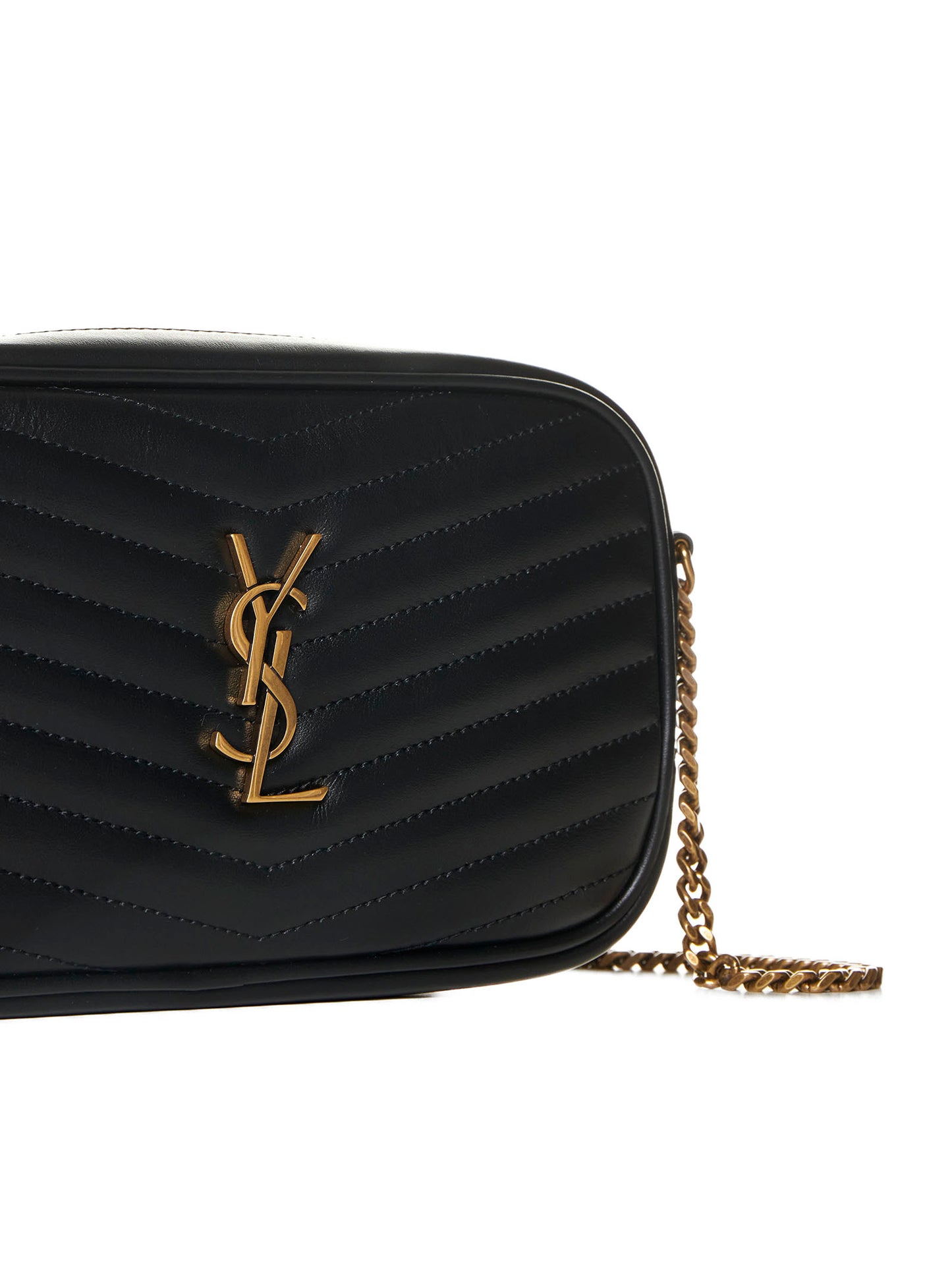 Borsa mini in pelle con logo YSL