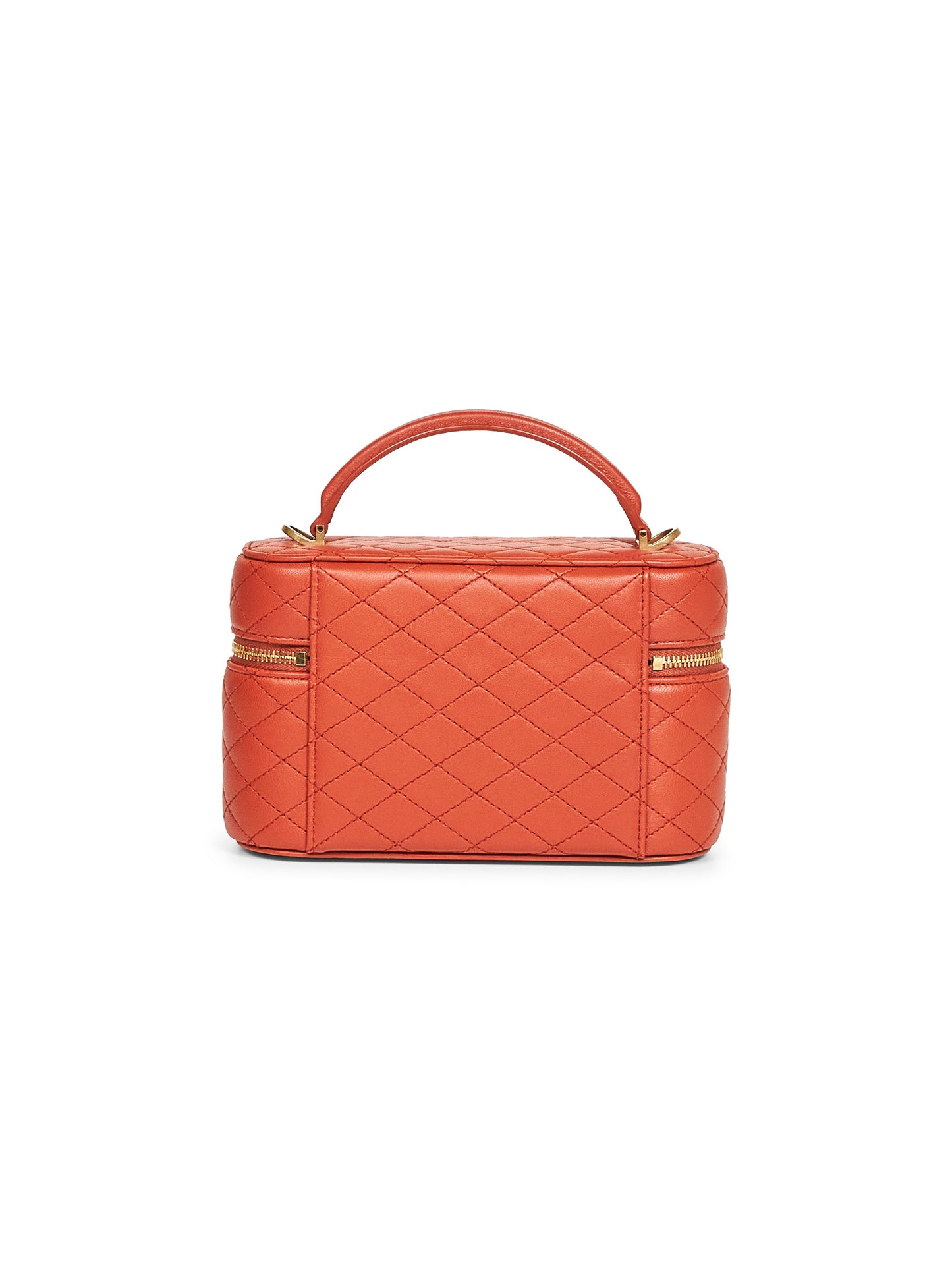 Orange Gaby vanity bag with shoulder strap