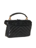 College mini quilted leather bag