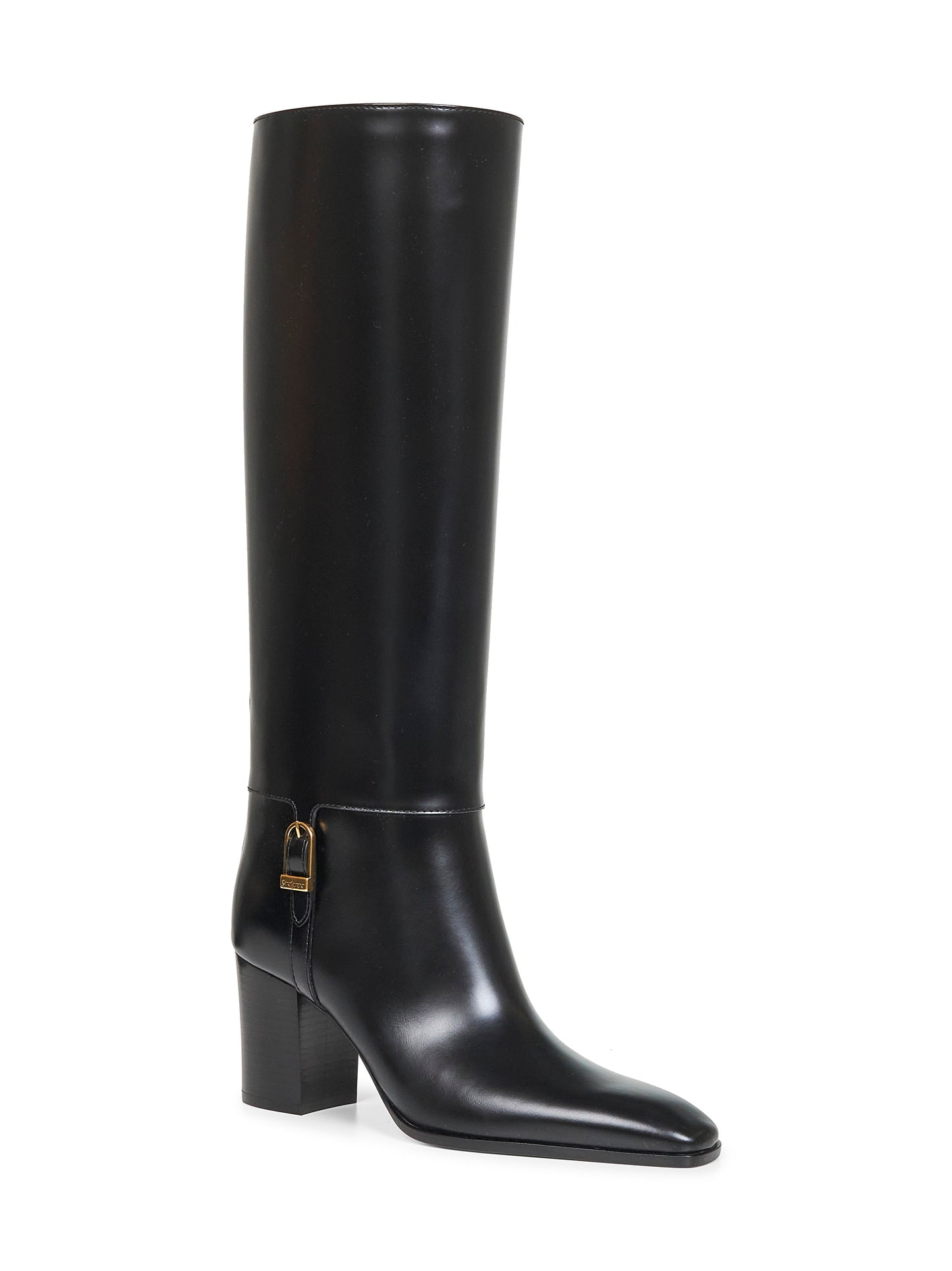 Black smooth leather Julia boots