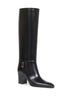Black smooth leather Julia boots