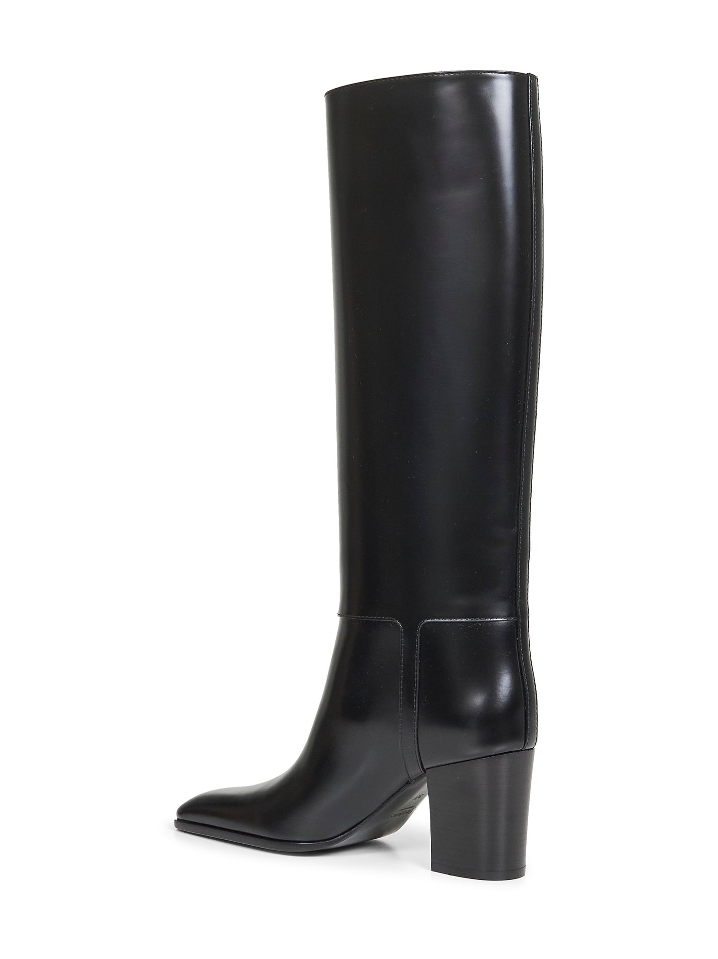 Black smooth leather Julia boots