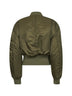 Bomber corto imbottito in nylon riciclato kaki