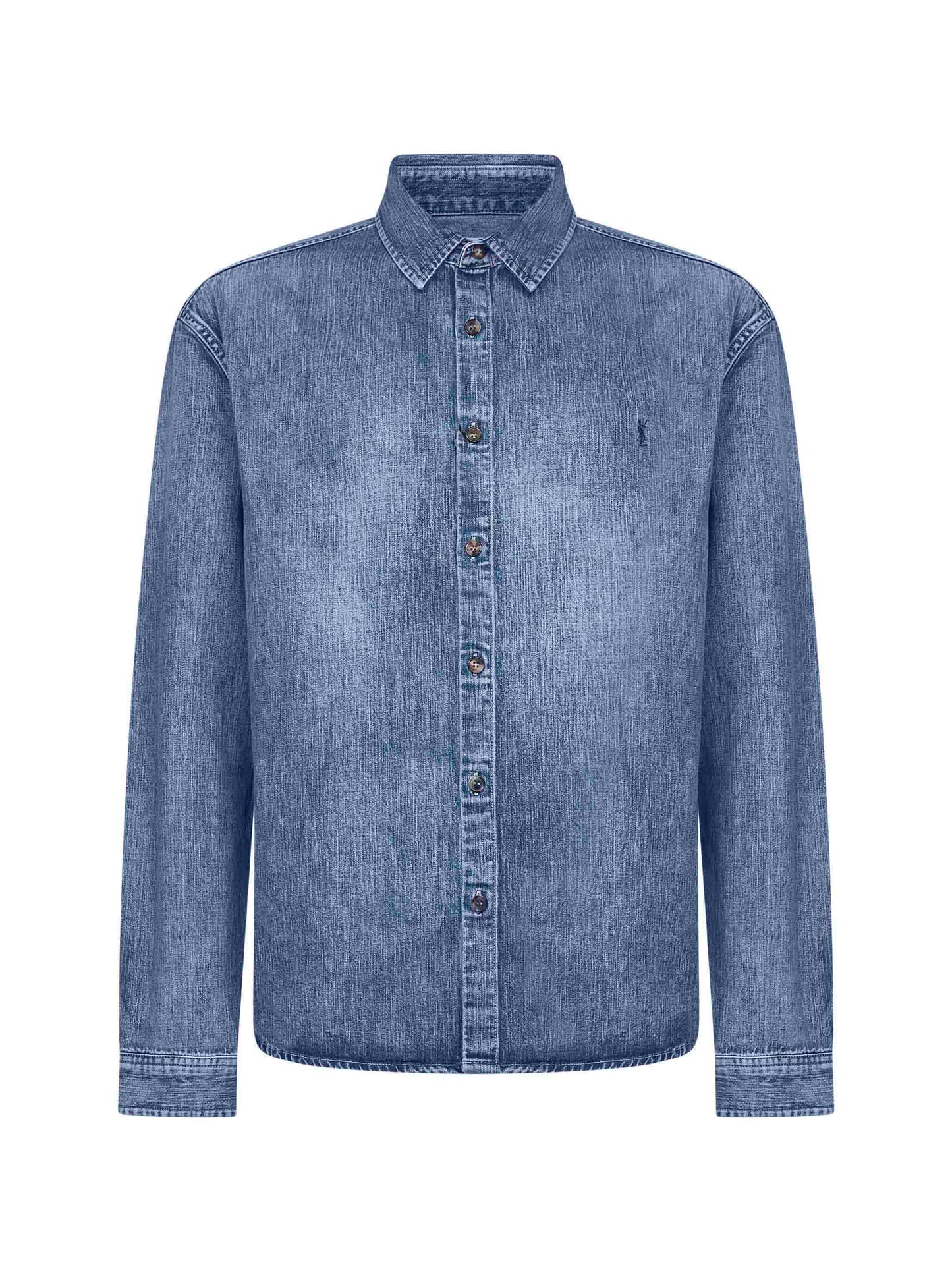 Camicia Cassandre in denim Saint Laurent<BR/>