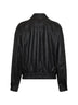 Bomber marrone in pelle di agnello martellata