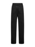 Jeans larghi con vita a V in denim nero