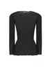Cardigan semitrasparente in seta nera
