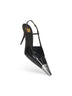 Black glazed leather Jeanne slingback pumps