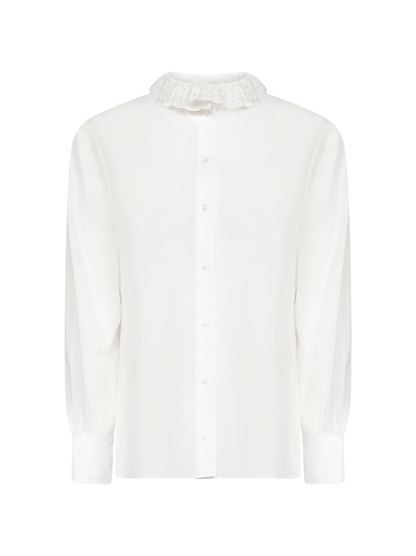 Camicia in popeline di cotone bianco