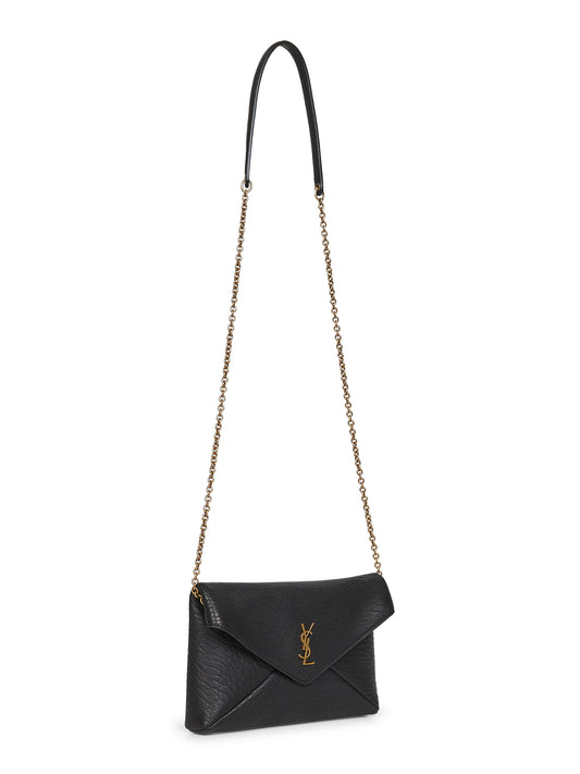 Hammered leather clutch Saint Laurent