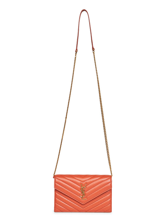 Orange Cassandre Envelope chain wallet