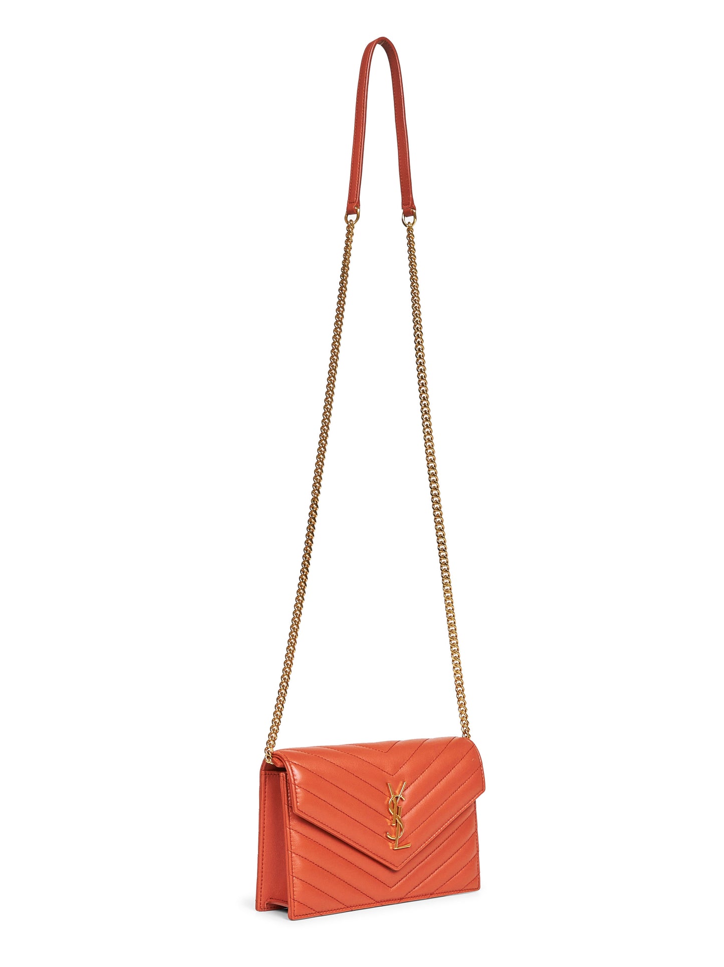 Orange Cassandre Envelope chain wallet
