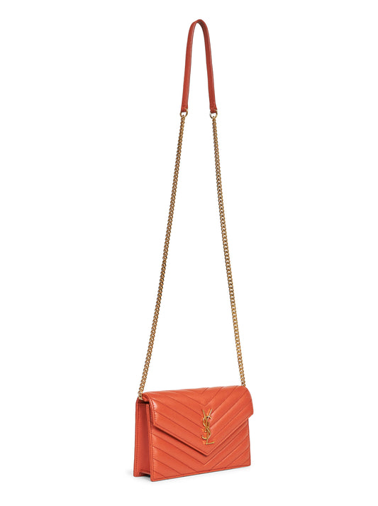 Orange Cassandre Envelope chain wallet