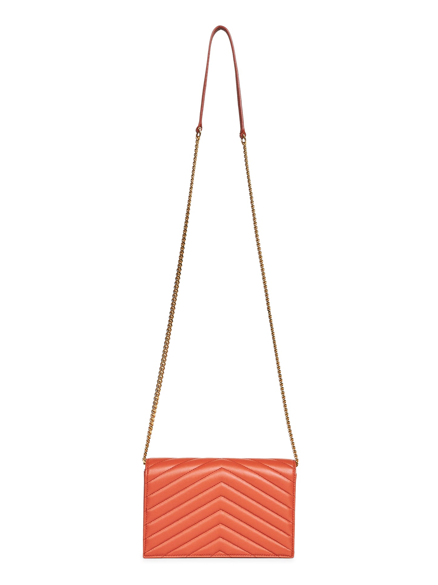 Orange Cassandre Envelope chain wallet