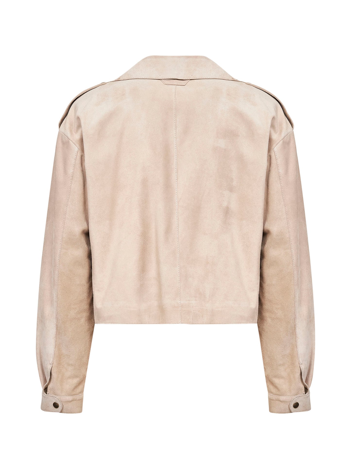 Sand suede biker jacket