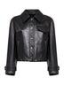 Black plongè nappa leather jacket