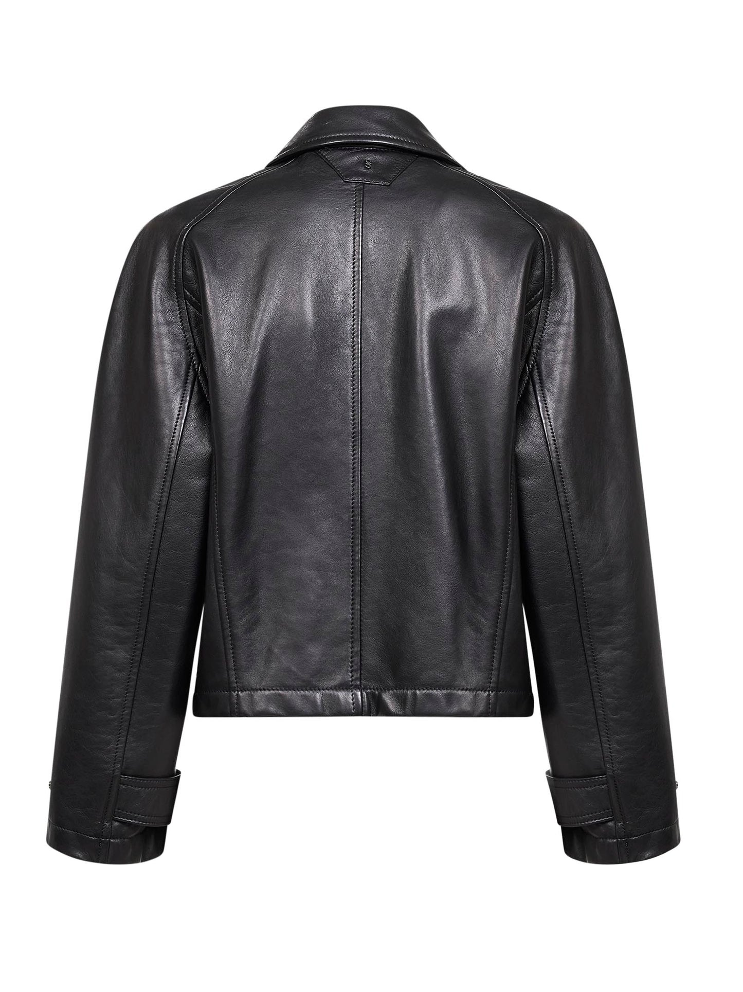 Black plongè nappa leather jacket
